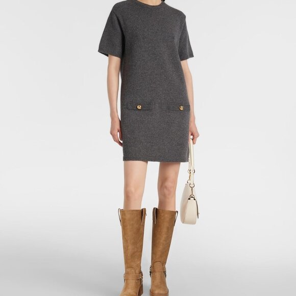 Women's Faux Leather Knee High Riding Boots Wide Calf Block Heel Zipper - Picture 5 of 7